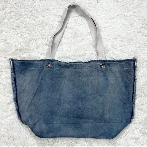 Little Earth NFL Indianapolis Colts Blue Denim Breast Cancer Tote Bag