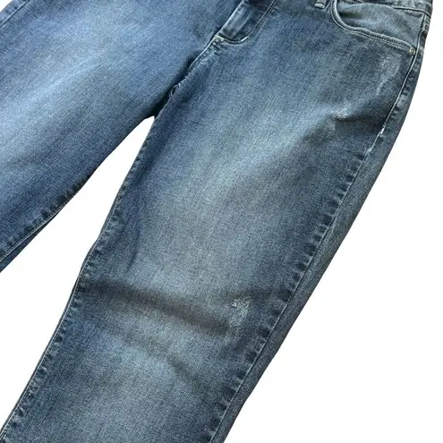 NYDJ NOT YOUR DAUGHTERS JEANS Boyfriend Straight Leg Distressed Denim EUC 6