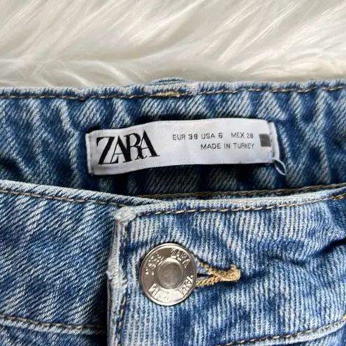 ZARA Wide Leg High Rise Mom Jeans