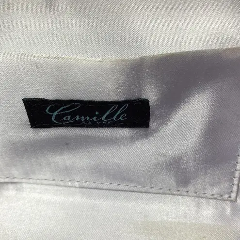 Camille La Vie Silver RHINESTONE METALLIC Crossbody/HANDBAG WITH TOP CLOSURE