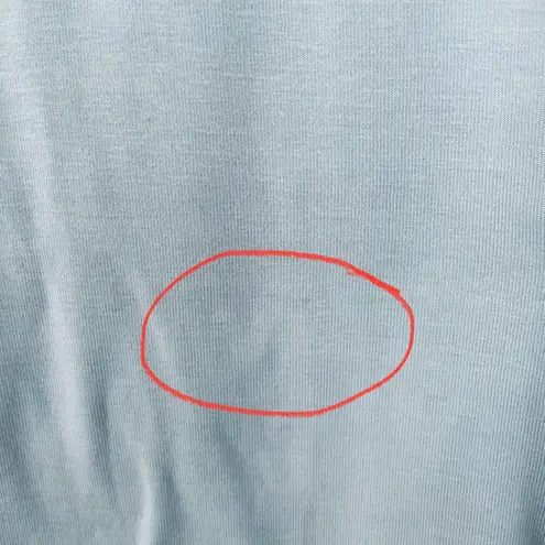 OGL Midi Skirt Ruched Sides Elastic Waist Light Blue Size Medium