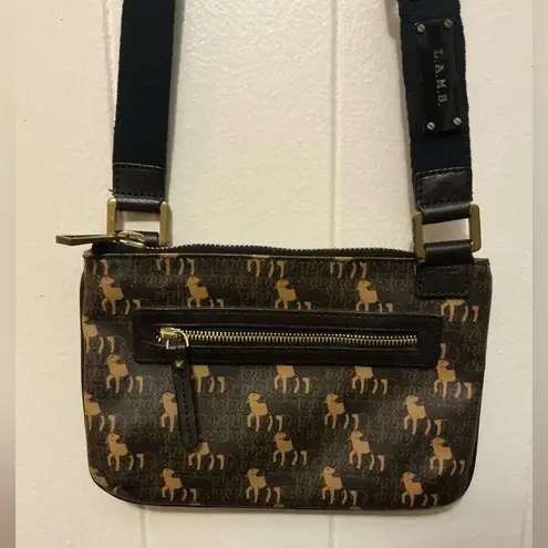 Rare Vintage Gwen Stefani Crossbody Leather Lamb Print Crossbody Bag