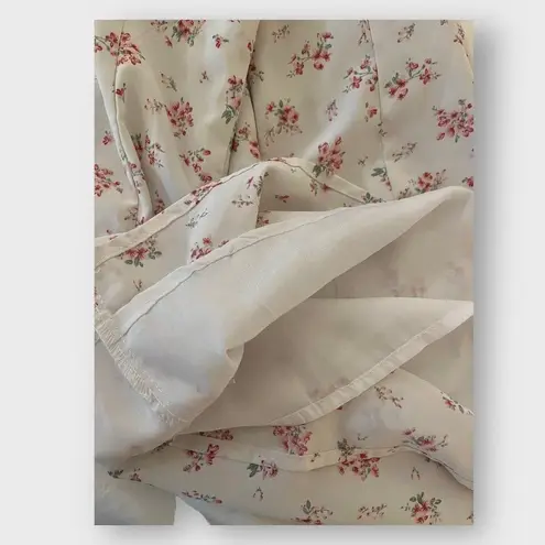 Ditsy Floral Babydoll Dress with Tie Front Size XS