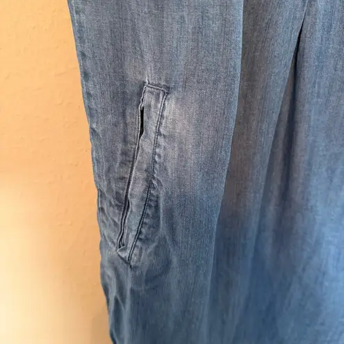 Max jeans Women Dress X-Small Blue 100% Tencel Sleeveless Shift Mini Denim