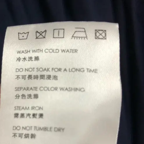 No brand navy blue formal gown, size 10 lace top with chiffon bottom