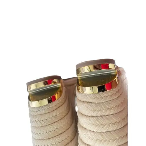 Franco Sarto  Marsha Espadrille Wedge Sandals Beige Size 8.5 M