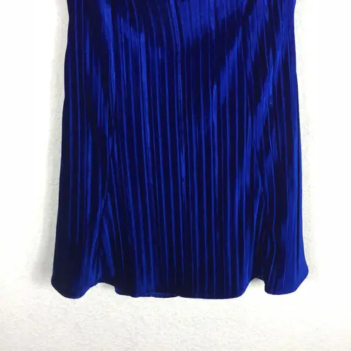 Majorelle  Revolve Skylar Cobalt Blue Velvet Off Shoulder Mini Dress Large