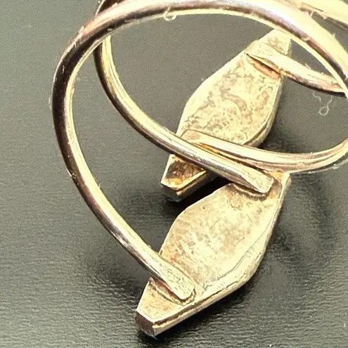 Vintage Handcrafted Sterling Silver Turquoise Coral Southwestern Ring Size 5 3g.