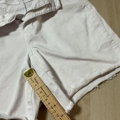 Judy Blue White Wide Leg Distressed Denim Shorts Women's Size 11 30