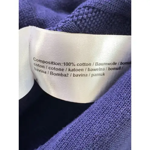 Ivko Embroidered Jacket Cardigan Size 40 L Zip Front Pockets Neckless Pattern Blue Size L