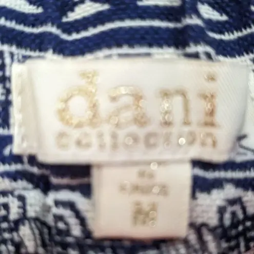 Dani Collection Navy High Waist Shorts Size Medium Aztec Boho Shorts Blue