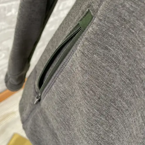 Athleta  Stronger Hoodie Olive Green/Grey