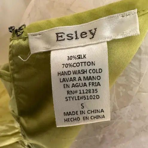  Anthropologie Esley Fairy Lime Green Dress Sz S NWOT