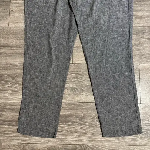 Soho New York & Company Street Linen Women Charcoal Relaxed Fit Pants Size L
