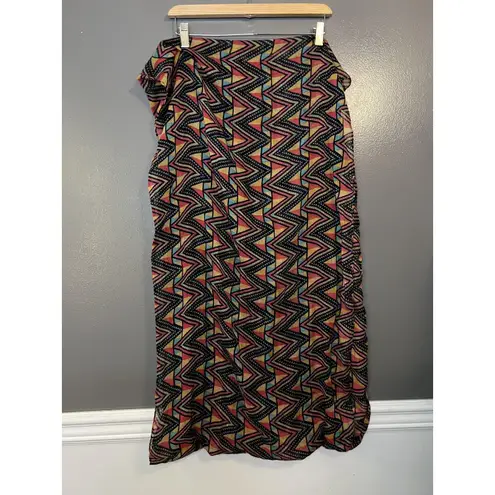 Chatties Scarf Womens One Size Multicolor Infinity Loop Aztec Sheer Geometric