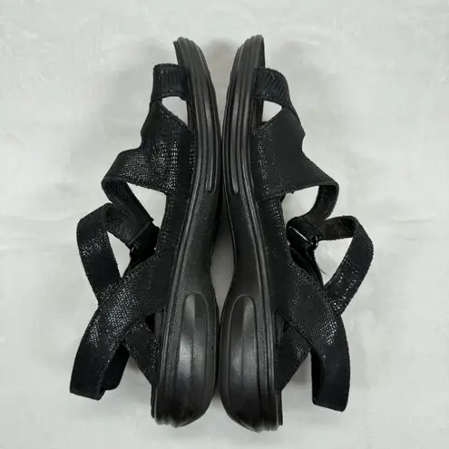 Reverse Revere Black Sandals Adjustable Comfort Straps Size 41 READ