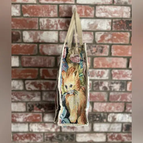 None Charming Cat Print Tote Bag With Coin Bag