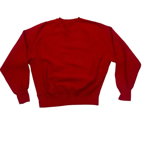 Vintage Embroidered Wisconsin Badgers Red Crewneck Sweatshirt Athletic Sz Small