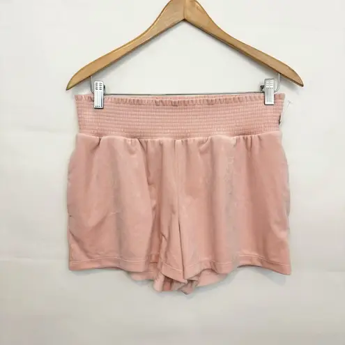 Old Navy NWT  High-Waisted Velvet Boxer Shorts Fleur De Sel blush pink small