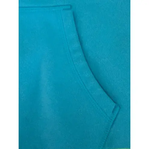 Nike  Women's Teal & Gray Hoodie With Thumb Holes - Large therma fit