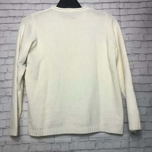 Karen Scott  Petites Pullover Sweater Ivory Size Large Petite
