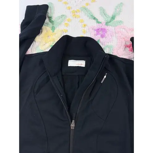 Icebreaker New zealand Merino Wool Blend Zip Up Jacket Women's Size S Black