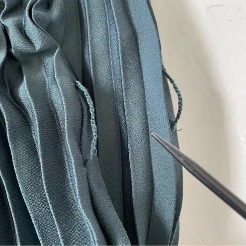 Keepsake Off The Shoulder Dress Pleats Mini Dress Bottle Green Size M Size M