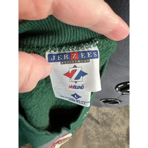 sweatshirt Vintage 1980s appliqué snowmen green red Christmas Size L