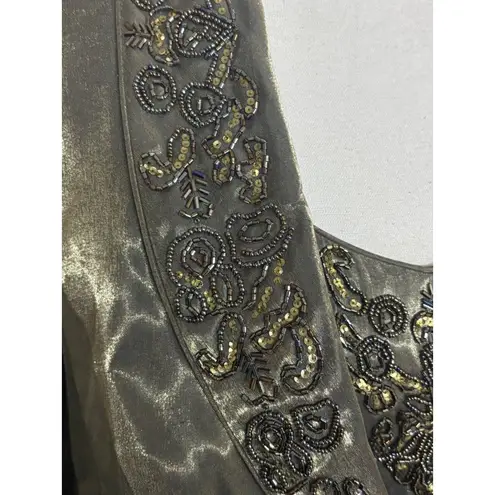 Alex Evenings ALEX Evening Formal Dress Jacket Green Iridescent Bead 18WP Mother of the Bride