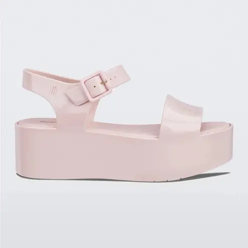 Melissa Mar Platform Sandals Light Pink Pastel Women’s Size 8 Jelly Slip-On Shoe