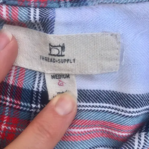 Thread and Supply White Flannel Shirt