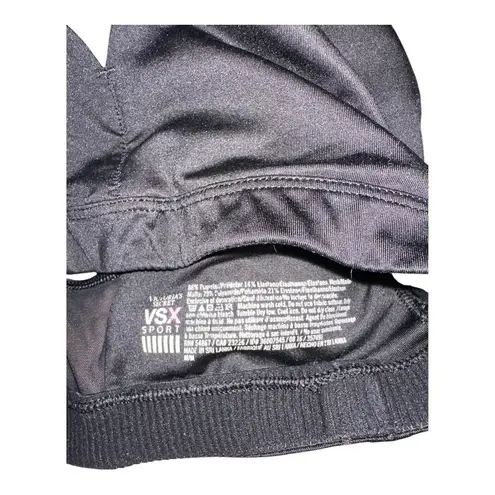 Victoria's Secret VSX Black Cage Front Sports Bra, Medium