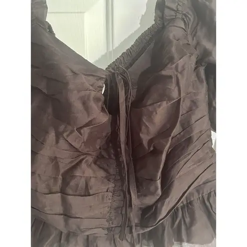 Women Uptown Ruched Halter Top Color Chocolate Size M #WAYFA20498