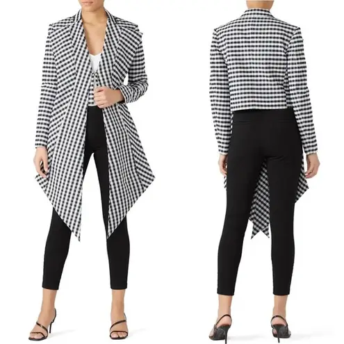 Tome Check Scarf Lapel Jacket Size 2