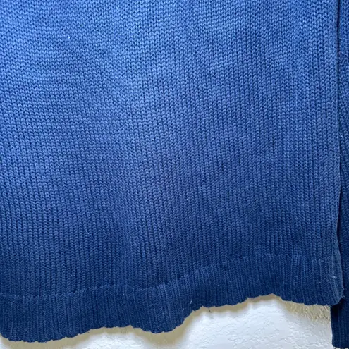 J Crew Navy Fair Isle Sweater Women's L Green Blue Gold Sparkle Knit holiday Size L