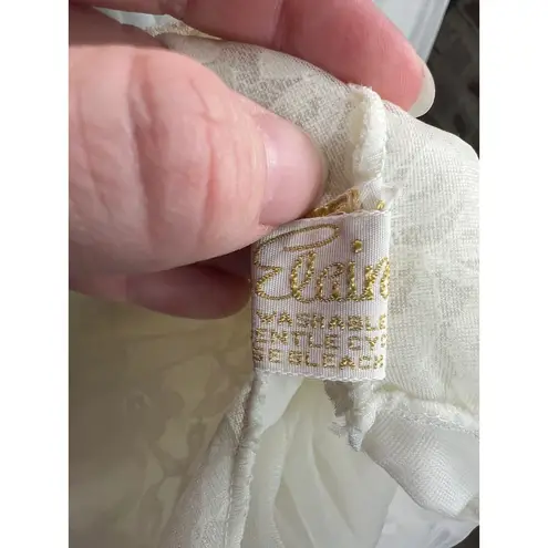 nightgown robe set bridal white sheer ankle length 1950s Size M