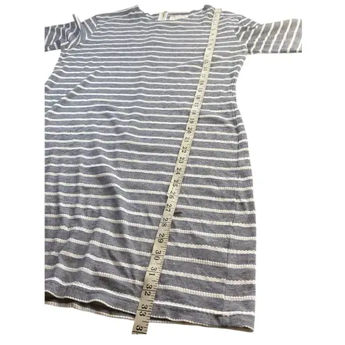 Sail To Sable Sail To Sable textured baby blue striped dress - Large