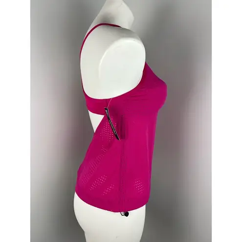 Nike  Pink Stretch Mesh Sporty Essential Tankini Swimsuit Top Small