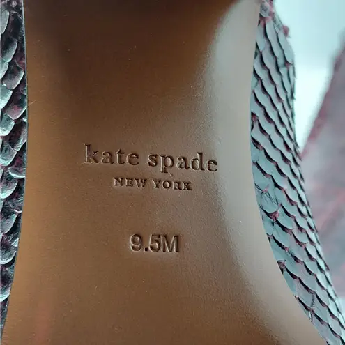 Kate Spade  Womens Knee High Combat Boots Size 9.5 Snake Print Moto Gothic