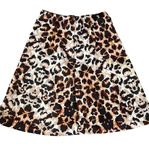 ECI New York Women's Animal Print A-Line Knee Length Skirt Size S