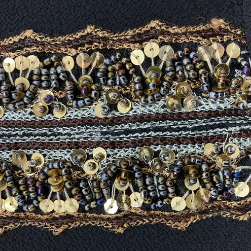 NKN Nekane Sequin Mini Dress S ✨ Black Crochet Lace Boho Spain Barcelona