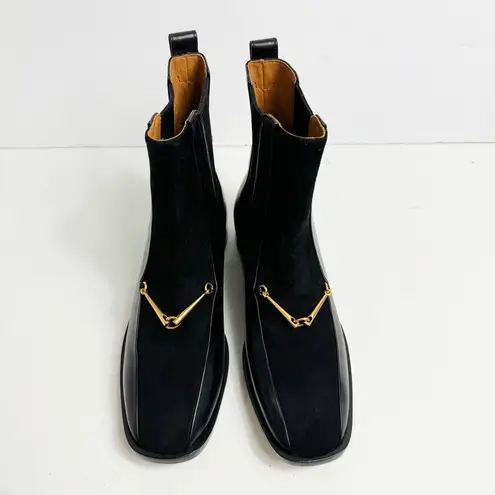 Tory Burch Black Equestrian Link Chelsea boots