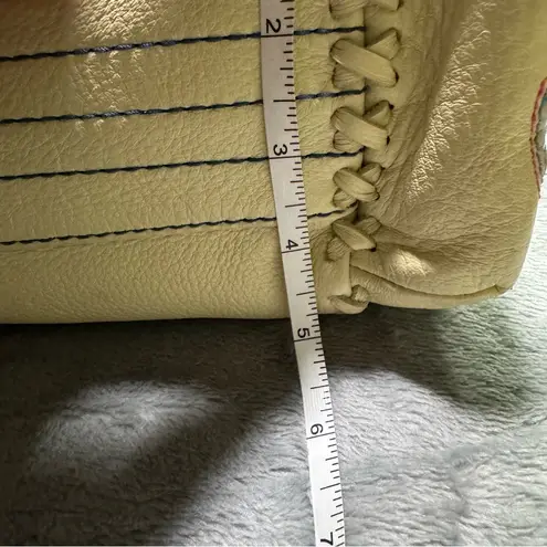 III Parcel Pebbled Leather Butterfly Patchwork Kiss Lock Shoulder Bag Blue