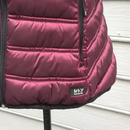 Marc New York Reversible Quilted Vest with Hidden Hood