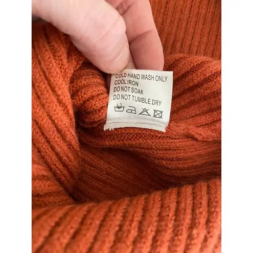 Petal and Pup Rust Orange Ribbed Balloon Sleeves Caledonia Sweater Midi Dress XS