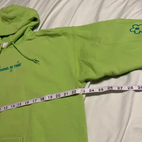 Ludic Closet Lime Green Graphic Hoodie – Size L Size L
