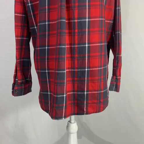 Denim & Supply Ralph Lauren Boyfriend Fit Red Plaid Button Down Flannel …