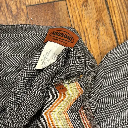 Missoni vintage Chevron Fine Lace zig zag Knit Cardigan Made in Italy viscose 42