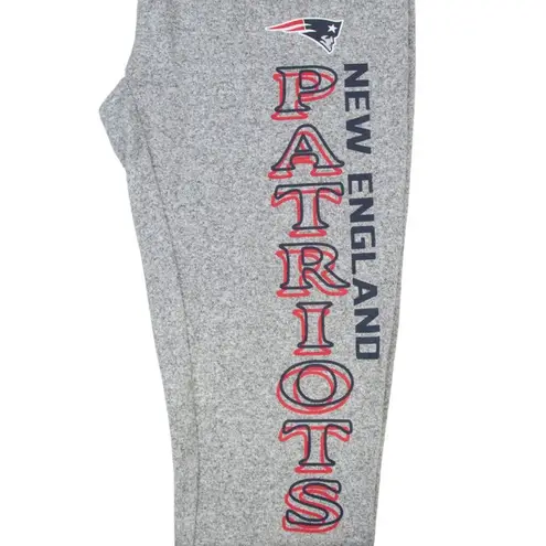 NFL Team Apparel NFL New England Patriots Women's Fleece Jogger Sleep Pants Grey, Large