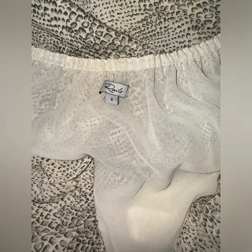 Rails Midi Dress Womens S Adora Snakeskin Animal Print Cream Sleeveless Flowy